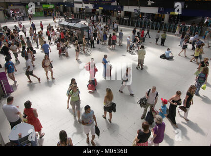 La gare de Waterloo à Londres, Angleterre, Grande-Bretagne Banque D'Images