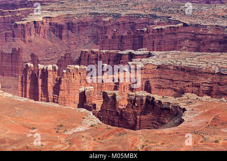 Une vue sur le Grand View Point oublier dans le Canyonlands National Park dans l'Utah. Banque D'Images