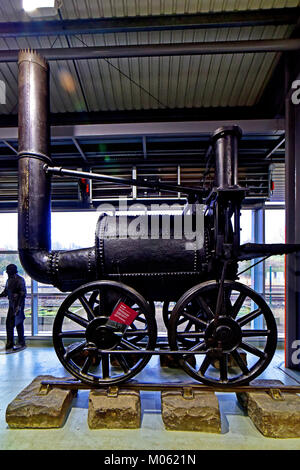 L'original du chemin de fer de Shildon Sans Pareil début locomotive construite par Timothy Hackworth Banque D'Images