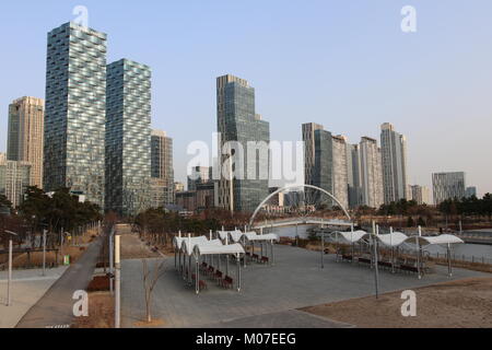 Le district de Songdo en Corée du Sud, Corée Banque D'Images