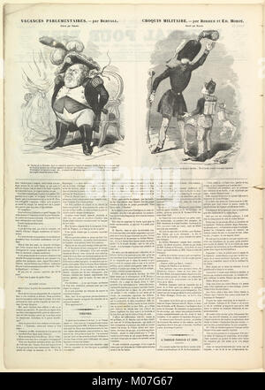 Ce 23 août 1850, le Journal pour rire présente des illustrations satiriques et comiques typiques des périodiques français du XIXe siècle, mettant en valeur le commentaire social et l'humour. Banque D'Images