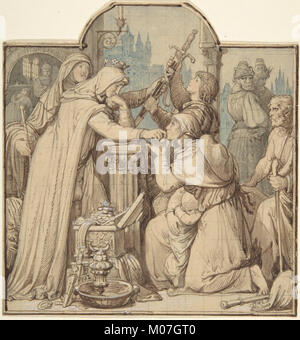 Kriemhild, endeuillé par Siegfried, distribuant des trésors du Nibelungen Hoard RENCONTRÉ DP803682 Banque D'Images