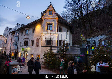 Centre historique de Brunico, Brunico, Bolzano, Trentin-Haut-Adige, Italie Banque D'Images