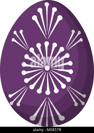 Oeufs de Pâques colorés pourpre violet de l'affiche. Illustration de Vecteur