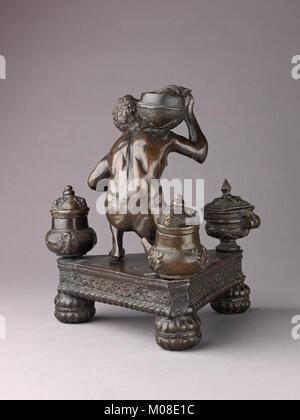 Inkwell sous forme de holding a Globe Atlas a rencontré1399-2 SLP Banque D'Images