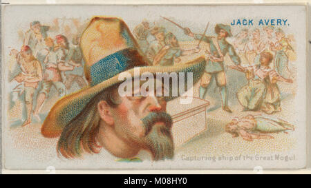 Jack Avery, la capture du navire Grand Mogul, des pirates de la série principale (N19) pour Allen & Ginter Cigarettes RENCONTRÉ DP835024 Banque D'Images