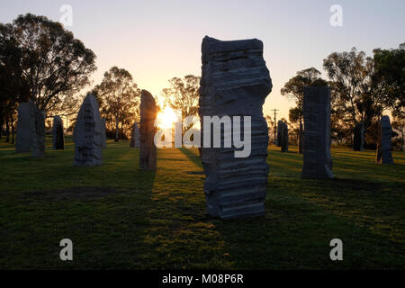 Le Comité permanent de l'Australie des pierres à Glen Innes en Nouvelle-Angleterre le nord de la Nouvelle-Galles du Sud, Australie Banque D'Images