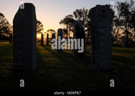 Le Comité permanent de l'Australie des pierres à Glen Innes en Nouvelle-Angleterre le nord de la Nouvelle-Galles du Sud, Australie Banque D'Images