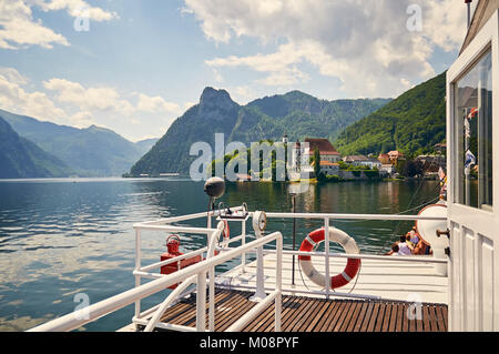 Dans le lac Traunsee Alpes - Beau paysage Autrichien, Gmunden Traun Banque D'Images