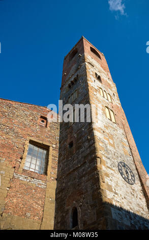 San Gervasio et Protasio San Cathédrale avec la Tour Municipale, Città della Pieve, en Ombrie, Italie Banque D'Images