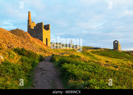 À l'Ouest une papule Owles Engine House à Botallack en Cornouailles du Nord Banque D'Images