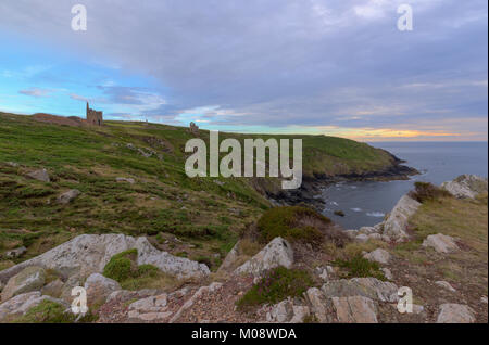 Botallack chantiers sur la côte de Cornouailles du Nord Banque D'Images