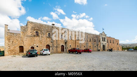 Moni Arkadi Monastère, Monument National de la crète dans la lutte pour l'indépendance, extérieur, Crète, Grèce, Europe, Moni, Rue Arkadiou Europe, la Crète, le GRE Banque D'Images