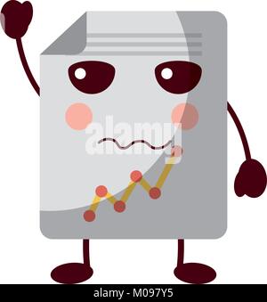 Carte graphique image icône kawaii Illustration de Vecteur