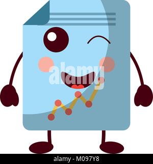 Carte graphique image icône kawaii Illustration de Vecteur