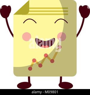 Carte graphique image icône kawaii Illustration de Vecteur