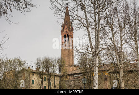 Église de la ville de Castelvetro di Modena, Modène, Italie Banque D'Images