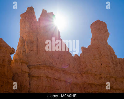 Hoodoo rock formations at Bryce Canyon National Park, Utah (USA). Banque D'Images