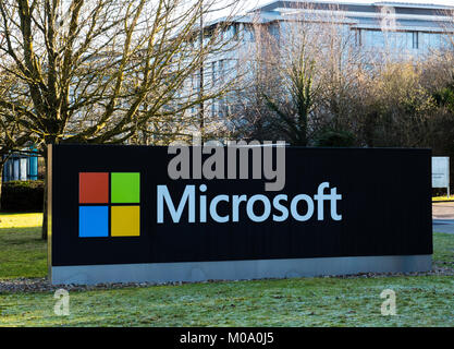 Siège social de Microsoft UK, Thames Valley Business Park, Reading, Berkshire, Angleterre, RU, FR. Banque D'Images