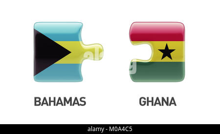 Bahamas Ghana Concept Puzzle haute résolution Banque D'Images