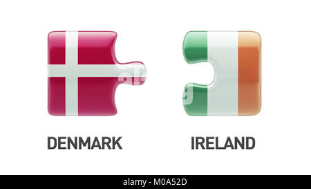 Danemark Irlande Concept Puzzle haute résolution Banque D'Images