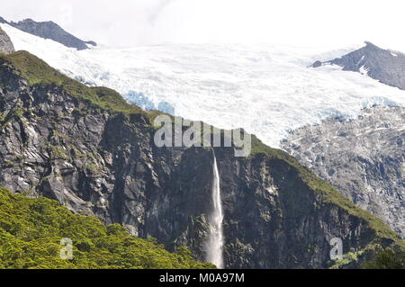 Rob Roy glacier sur Mount Aspiring national park dans le sud de l'Île, Nouvelle-Zélande Banque D'Images