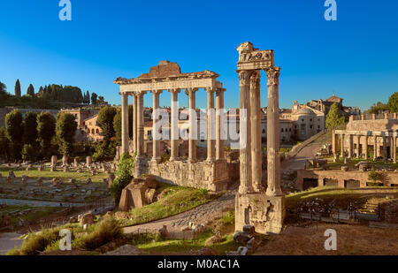 Forum romain ou Forum de César, à Rome, Italie, tôt le matin Banque D'Images