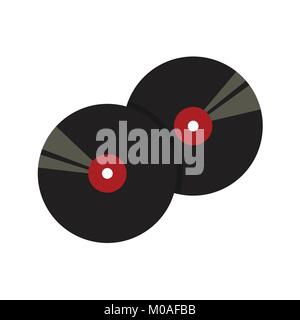 Vinyl Record Black Vector Illustration Graphic Design Illustration de Vecteur