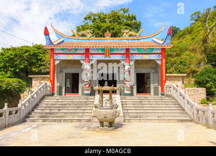 Temple chinois sous le ciel bleu de Matsu Banque D'Images