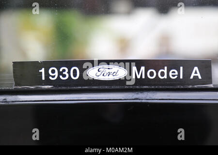 Inscrivez-vous sur vintage motor car représentant 1930 ford model a A Banque D'Images