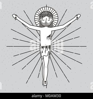 La sf croquis l'ascension de jésus christ Illustration de Vecteur