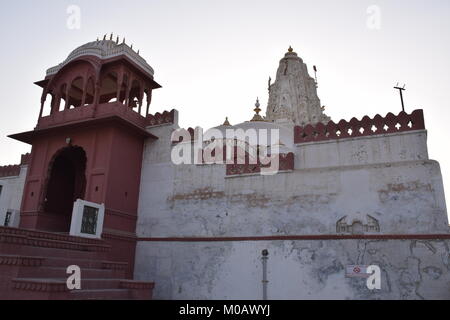 L'extérieur de Bhandasar Jain temple dans Bikaner, Rajasthan - Inde Banque D'Images