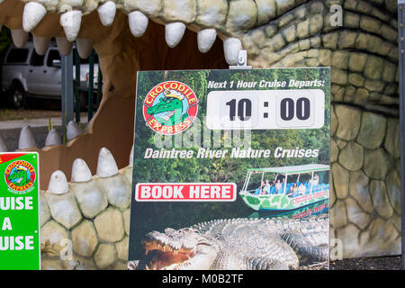 Nature Daintree River Cruises prochain voyage 1000am sur le crocodile express, Daintre,parc national de Far North Queensland, Australie Banque D'Images