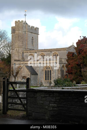 Janvier 2018 - St Mary & All Saints Church, Meare, Somerset, Angleterre. Banque D'Images