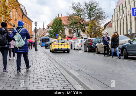 Rues touristiques à Budapest, Hongrie. Banque D'Images