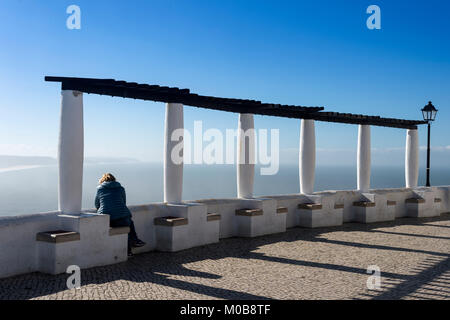 Au point de vue O Sitio plus à Caldas da Rainha, Portugal. Banque D'Images