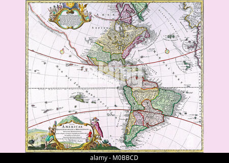 Les Amériques - l'hémisphère occidental Banque D'Images