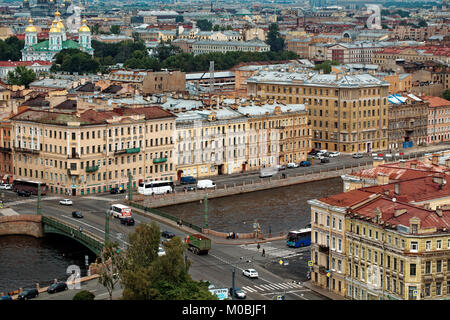 Saint-pétersbourg, Russie - Août 6, 2016 : avec la Rivière Fontanka. Le centre historique de Saint-Pétersbourg et ensembles monumentaux annexes consti Banque D'Images