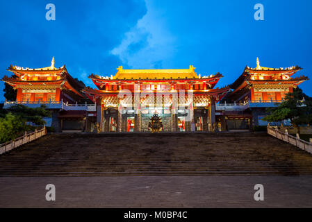 Scène de nuit de Wen Wu Temple à Nantou Banque D'Images