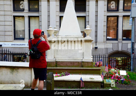 Endroits historiques associés à l'histoire d'Alexander Hamilton dans la vie et la mort ; l'église Trinity manhattan new york Banque D'Images