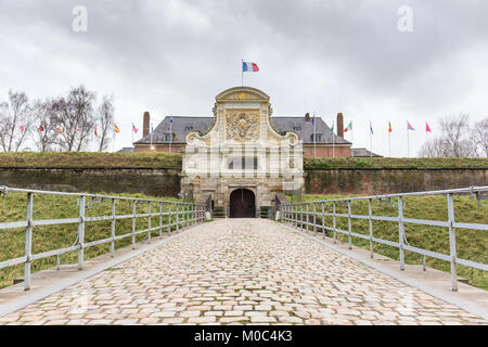 Entrée de la citadelle de Lille, siège de la Corps de réaction rapide de l'OTAN Banque D'Images