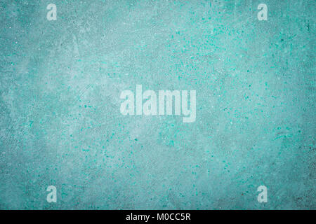 Vintage shabby de plâtre ou de texture de fond turquoise Banque D'Images