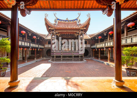 Hall de grandes fleurs dans la famille Lin Wufeng Mansion Banque D'Images