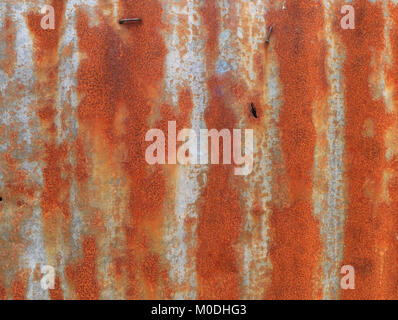 Vieux zinc. old rusty old rusty. zinc Le zinc plat. mur mur de zinc zinc rouillé texture grunge. Banque D'Images