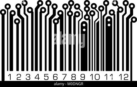 Code barre par PCB-style de mise en page. Vector illustration. Illustration de Vecteur