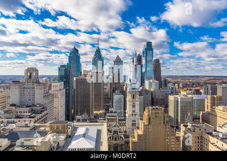 Philadelphie, Pennsylvanie, USA sur le centre-ville. Banque D'Images