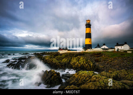 St John's Point Lighthouse dans le comté de Down, Irlande du Nord Banque D'Images