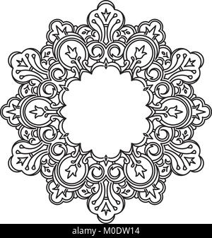 Rare, hexagonales, de la dentelle, du cadre décoratif avec place vide pour votre texte. Vector illustration. Illustration de Vecteur