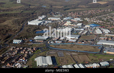 Vue aérienne de la rivière Burntwood près de Birmingham, UK Banque D'Images