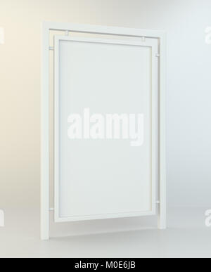 Blank billboard rue stand de l'affiche. L'affichage publicitaire. 3d illustration. Banque D'Images